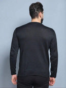 BLUSA SUÉTER DE TRICO LÃ MASCULINO LISA GOLA REDONDA MANGA LONGA INVERNO
