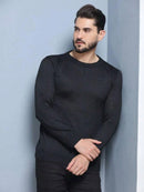 BLUSA SUÉTER DE TRICO LÃ MASCULINO LISA GOLA REDONDA MANGA LONGA INVERNO