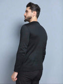 BLUSA SUÉTER DE TRICO LÃ MASCULINO LISA GOLA REDONDA MANGA LONGA INVERNO