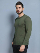 BLUSA SUÉTER DE TRICO LÃ MASCULINO LISA GOLA REDONDA MANGA LONGA INVERNO