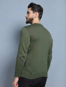 BLUSA SUÉTER DE TRICO LÃ MASCULINO LISA GOLA REDONDA MANGA LONGA INVERNO