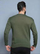 BLUSA SUÉTER DE TRICO LÃ MASCULINO LISA GOLA REDONDA MANGA LONGA INVERNO