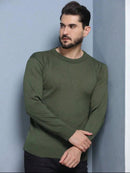 BLUSA SUÉTER DE TRICO LÃ MASCULINO LISA GOLA REDONDA MANGA LONGA INVERNO