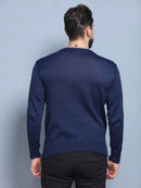 BLUSA SUÉTER DE TRICO LÃ MASCULINO LISA GOLA REDONDA MANGA LONGA INVERNO