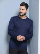 BLUSA SUÉTER DE TRICO LÃ MASCULINO LISA GOLA REDONDA MANGA LONGA INVERNO