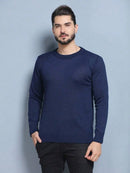 BLUSA SUÉTER DE TRICO LÃ MASCULINO LISA GOLA REDONDA MANGA LONGA INVERNO