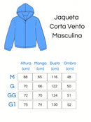 Jaqueta Masculina Corta Vento Impermeável com Capuz Removível Preta Esportiva para Academia Corrida