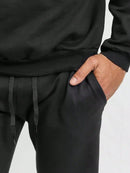 Conjunto Moletom Unissex Estampado New York Calça e Blusa Com Capuz e Bolso Canguru