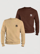 Kit 2 Blusa Moletom Gola Redonda Algodão NY