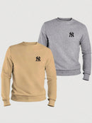 Kit 2 Blusa Moletom Gola Redonda Algodão NY