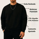 Kit 2 Blusa Moletom Gola Redonda Algodão NY