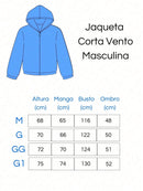 Jaqueta Masculina Corta Vento Impermeável com Capuz Removível Preta Esportiva para Academia Corrida