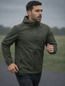 Jaqueta Masculina Corta Vento Impermeável com Capuz Removível Preta Esportiva para Academia Corrida