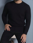 Sueter tricot Nexora lisa quadrado masculino 