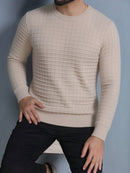 Sueter tricot Nexora lisa quadrado masculino 