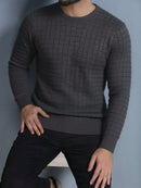 Sueter tricot Nexora lisa quadrado masculino 