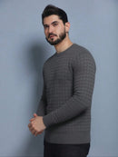Sueter tricot Nexora lisa quadrado masculino 