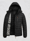 Jaqueta Bobojaco Térmica Nylon Forrada Masculina Com Capuz Removível