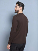 BLUSA SUÉTER DE TRICO LÃ MASCULINO LISA GOLA REDONDA MANGA LONGA INVERNO